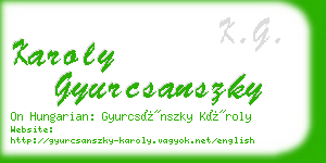 karoly gyurcsanszky business card